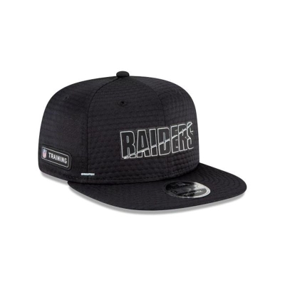 Black Las Vegas Raiders Hat - New Era NFL Official Summer Sideline 9FIFTY Snapback Caps USA1702498